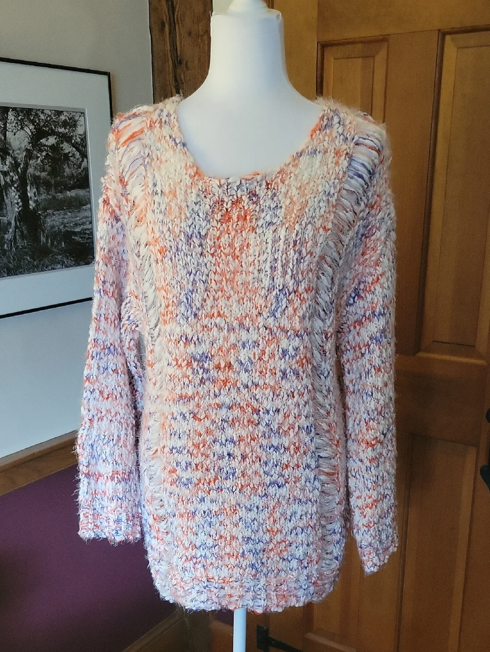 POL Confetti Knit Chunky Distressed Sweater - Picture 2 of 8